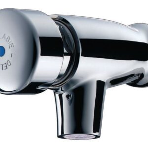 Robinet temporisé delabie tempostop de lavabo mural 15 x 21 débit 4 litres par minutes corps en laiton massif chromé : réf. disponible abidjan cote d'ivoire.