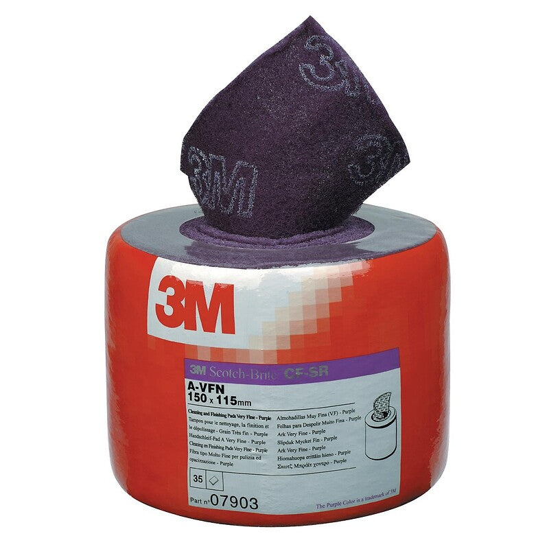 Rouleau scotch brite cf-sr prédécoupé 150x4 m coloris violet grain très fin. disponible abidjan cote d'ivoire.