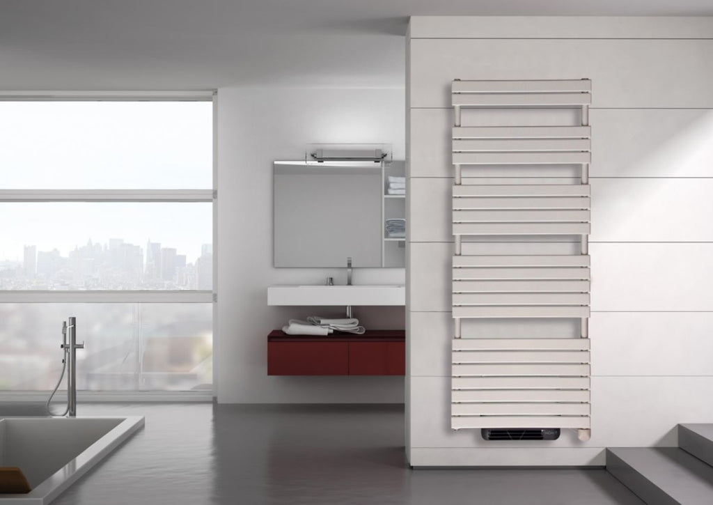 Sèche-serviettes électrique concerto avec soufflerie 2 h: 1520 l: 606 1000 + soufflant 1000w blanc. disponible abidjan cote d'ivoire.