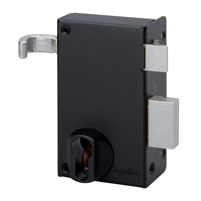 Serrure à cylindre européen saint pierre verticale à tirage coloris bronze main gauche. disponible abidjan cote d'ivoire.