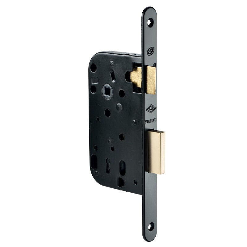 Serrure à larder pêne demi-tour et dormant à gorges axe 50 mm têtière bouts ronds noire main droite - 240 000. disponible abidjan cote d'ivoire.