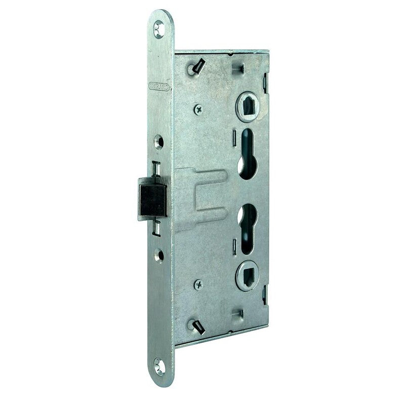 Serrure à larder pour porte de chaufferie axe à 65 mm entraxe 72 mm carré de 9 mm réversible clé i. disponible abidjan cote d'ivoire.