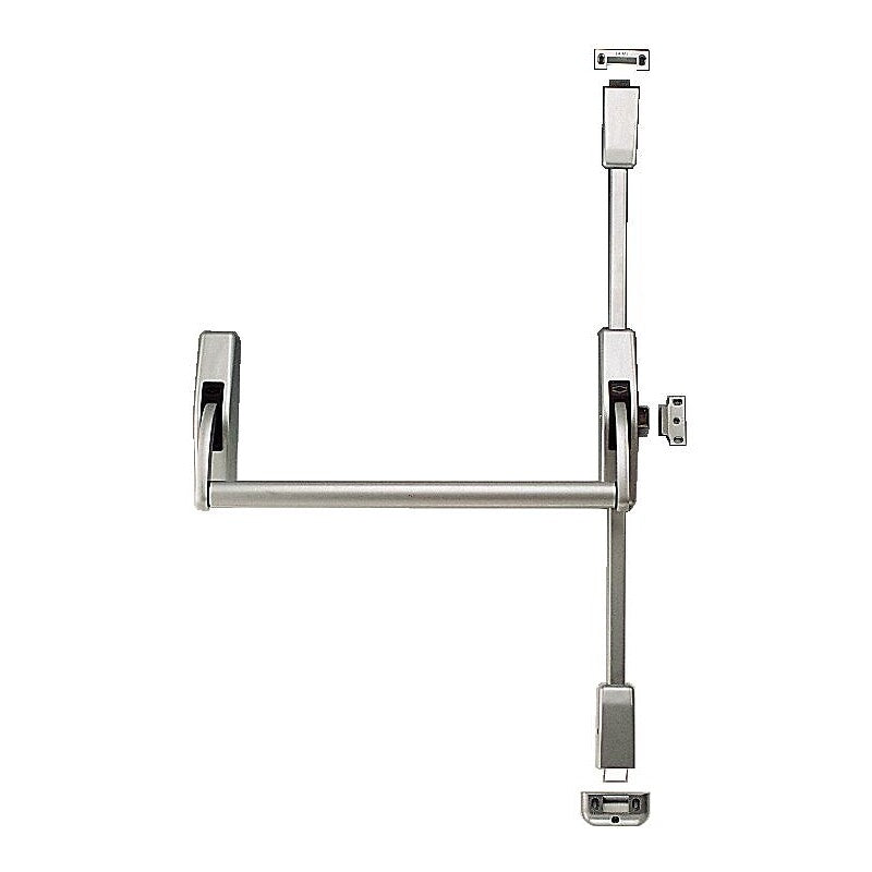 Serrure antipanique à barre classique 3 points - type 8903 coloris gris alu métalisé. disponible abidjan cote d'ivoire.