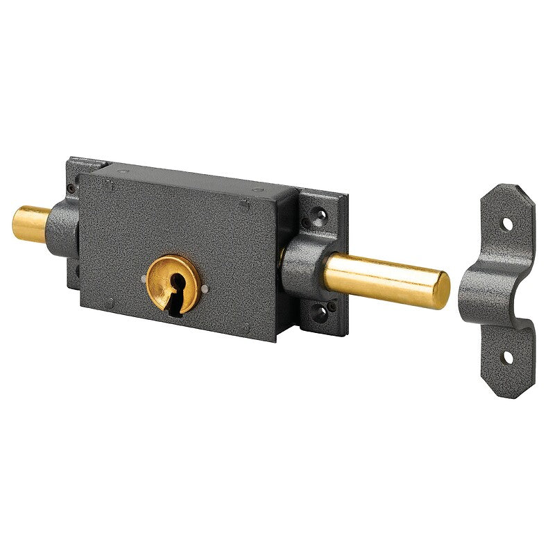 Serrure de prison en applique type santé 973 à 2 entrées avec gâche varié. disponible abidjan cote d'ivoire.