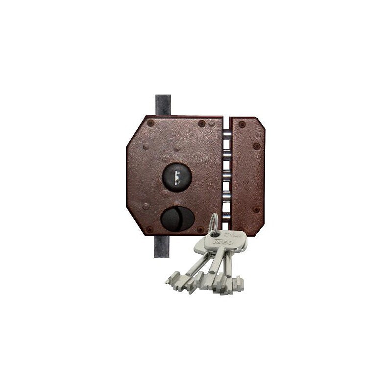 Serrure en applique perfecta a2p* main droite sans tringle coloris marron. disponible abidjan cote d'ivoire.