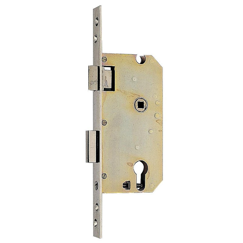 Serrure extra-renforcée liona, têtière bouts carrés nickelée, axe 60 mm, main gauche. disponible abidjan cote d'ivoire.
