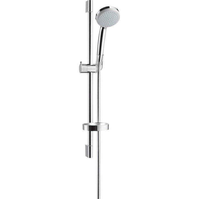 Set de douche croma 100 vario ecosmart avec barre de douche unica'c 65 cm d 22 mm et flexible isiflex'b 1,60 m, chromé réf. disponible abidjan cote d'ivoire.