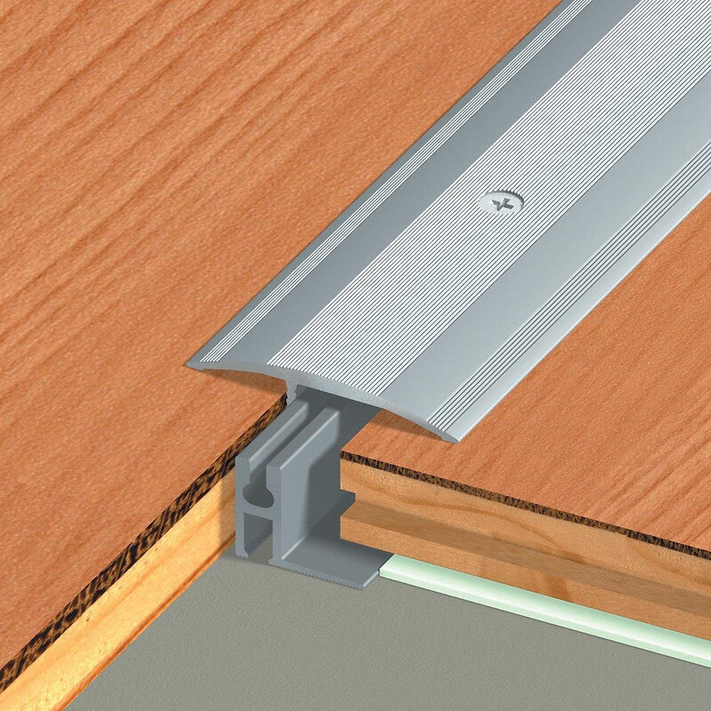 Seuil de rattrapage de niveau grand socle - 48 x 2700 mm finition aluminium naturel. disponible abidjan cote d'ivoire.