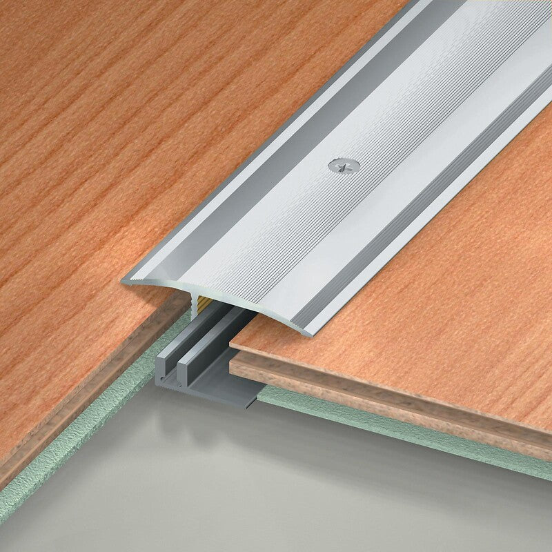 Seuil de rattrapage de niveau petit socle - 48 x 2700 mm finition aluminium naturel. disponible abidjan cote d'ivoire.