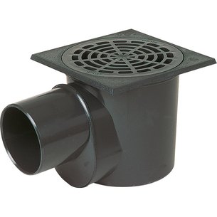 Siphon de cour à panier sortie diamètre 110/100mm gris scp1110. disponible abidjan cote d'ivoire.