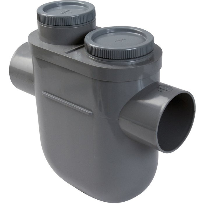 Siphon disconnecteur monobloc nicoll ydt femelle femelle à coller diamètre 100 mm longueur 56 mm. disponible abidjan cote d'ivoire.