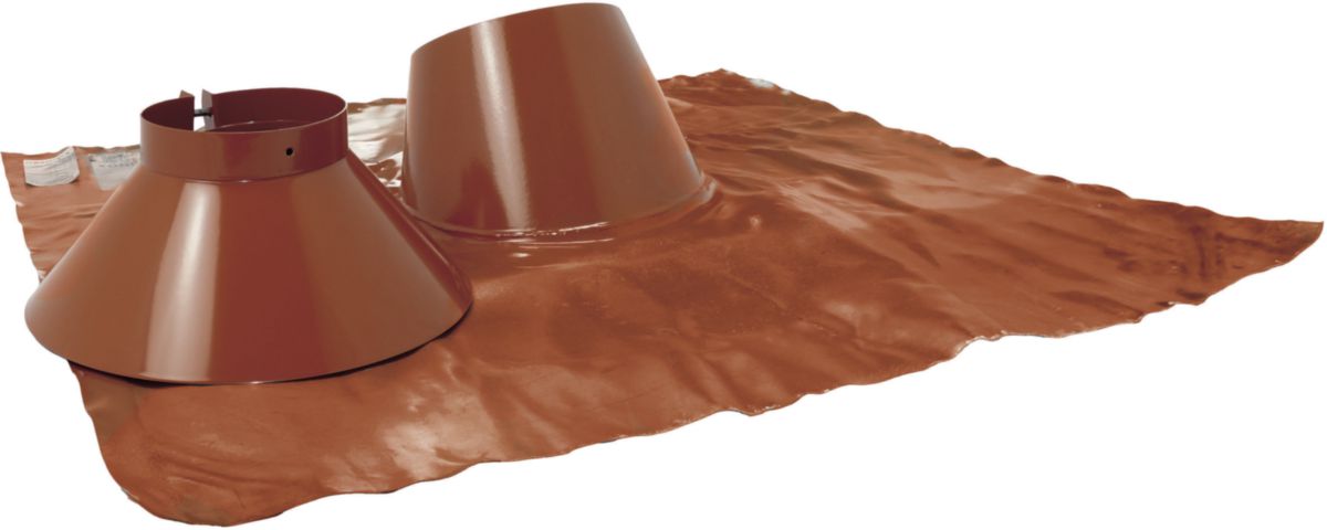 Solin 5 à 30 INOX , TEN, + collet diamètre 80 / 125 mm pour BIOTEN LAQUE BRUN RAL 8023 réf. 471483