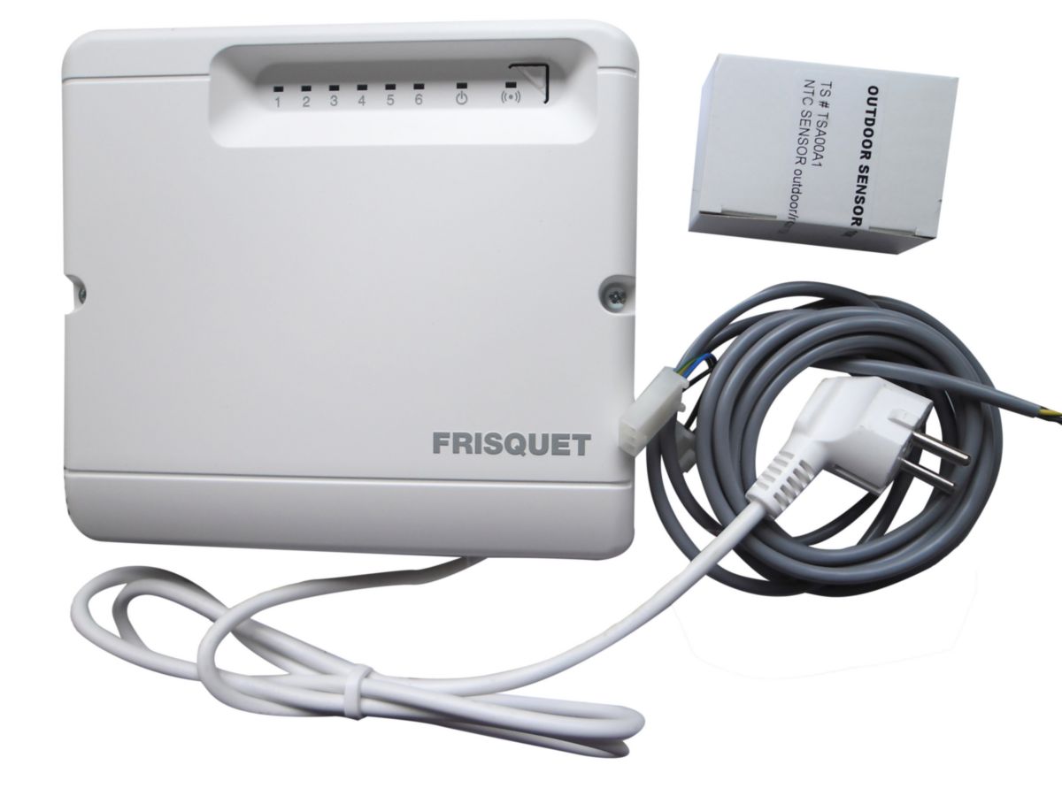 Sonde frisquet extérieure radio + câble sécurité plancher chauffant pour chaudière condensation visio réf. disponible abidjan cote d'ivoire.