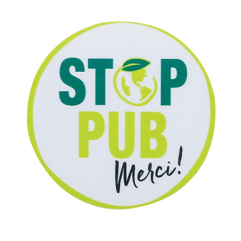 Sticker adhésif de boîtes aux lettres - stop pub. disponible abidjan cote d'ivoire.