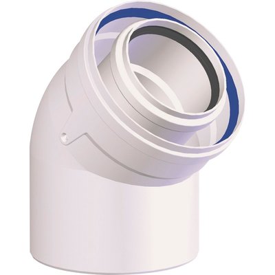 Système ten pression inox rigide coude conc, 45° setx2 pps/alu d 80 / 125 réf. disponible abidjan cote d'ivoire.