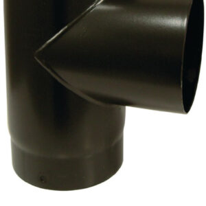 Té 90° avec tampon email mat acier émaillé diamètre : 153 noir bois / fioul / gaz réf. disponible abidjan cote d'ivoire.