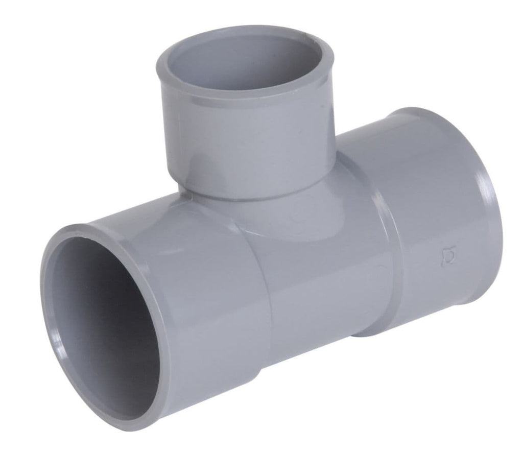 Té pied de biche simple 87°30 femelle femelle diamètre 40/32mm réf. disponible abidjan cote d'ivoire.