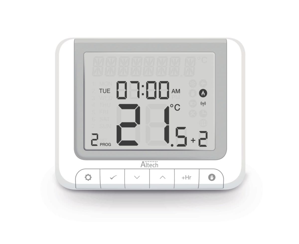 Thermostat altech numérique pour chaudière ou pompe à chaleur programmable protocole opentherm classe v sans fil, réf. disponible abidjan cote d'ivoire.