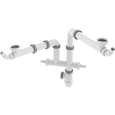 Tubulure play + plug 2 bacs avec siphon connectic réf 78050000100. disponible abidjan cote d'ivoire.