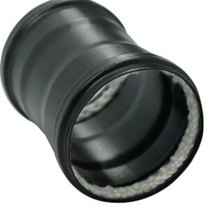 Tuyau émail noir mat diamètre 80 mm longueur 12 cm femelle/femelle + 2 joints à lèvres réf. disponible abidjan cote d'ivoire.