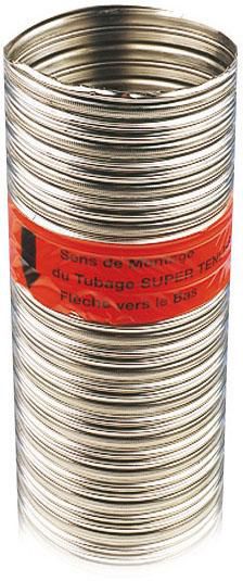 Tuyau flexible double inox-intérieur lisse super ten liss inox 904 l/ inox 316 l diamètre : 80 / 86 tous combustibles disponible en carton 50 m réf. disponible abidjan cote d'ivoire.