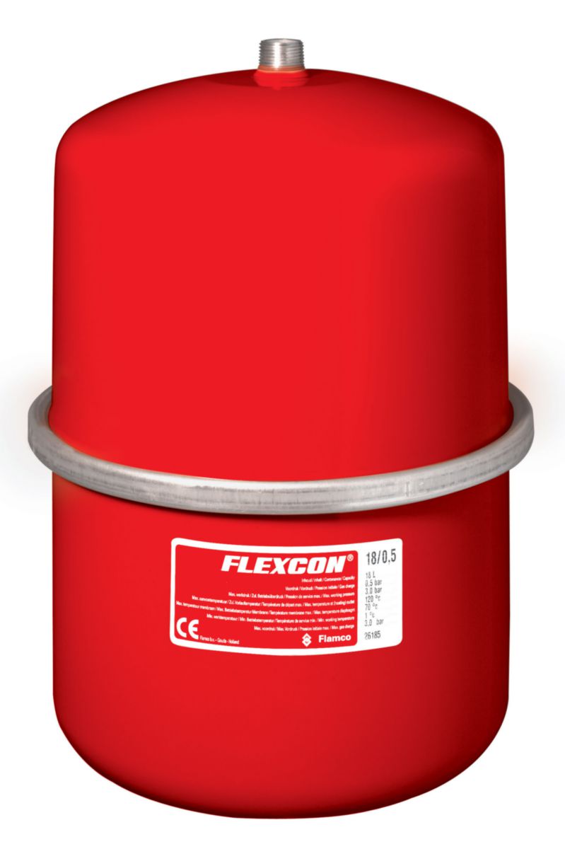 Vase d'expansion à membrane fixe flamco flexcon 2 - 25 raccordement par le dessus diamètre m 3 / 4'' 18 litres 1 bar '' réf. disponible abidjan cote d'ivoire.