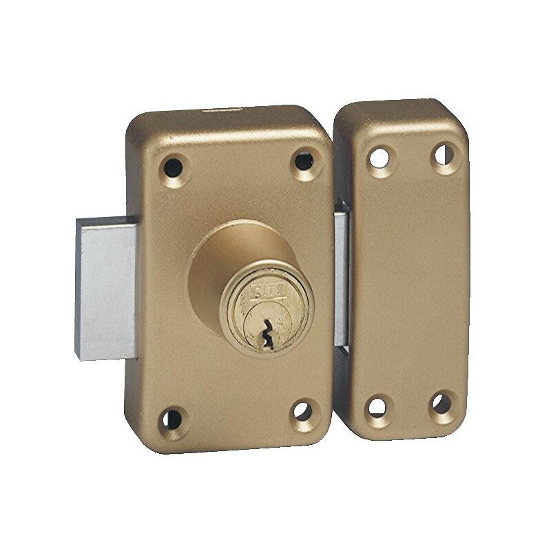 Verrou à cylindre de sûreté double varié - huisserie bois city 26 coloris bronze. disponible abidjan cote d'ivoire.