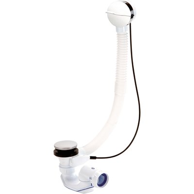 Vidage bain clapet recouvrant avec cable de 65 cm easybain wave abs chromé réf. disponible abidjan cote d'ivoire.