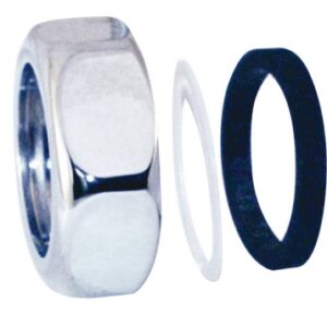 Écrou 33x42 avec joint américain - pour tube de chasse ø 32 - chromé. disponible abidjan cote d'ivoire.