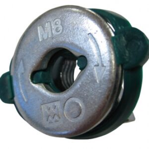 Écrou de rails m8 acier zingué pour rails wm1 et wm2. disponible abidjan cote d'ivoire.