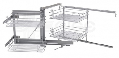 Étagère extractible pour angle bas chromée dim. disponible abidjan cote d'ivoire.