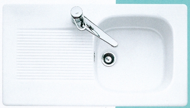 Évier tudor 6761 - coloris blanc. disponible abidjan cote d'ivoire.