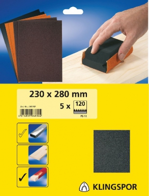 5 feuilles de papier ps 11 dimensions: 230x280, grain 240. disponible abidjan cote d'ivoire.