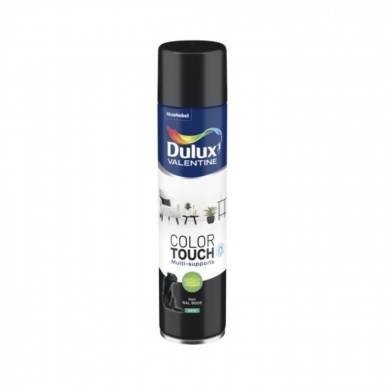 Aérosol dulux valentine color touch satin noir 600 ml. disponible abidjan cote d'ivoire.