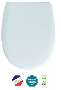 Abattant ariane avec couvercle - bois réticulé - blanc. disponible abidjan cote d'ivoire.