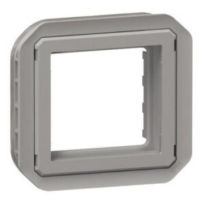 Adaptateur plexo ip20 pour fonction mosaic - finition gris sans volet. disponible abidjan cote d'ivoire.