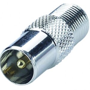 Adaptateur satellite f / tv - " f " femelle / tv 9,52 mm mâle. disponible abidjan cote d'ivoire.