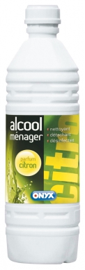 Alcool ménager  parfum citron   bidon 1 l. disponible abidjan cote d'ivoire.