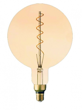 Ampoule led filament spirale globe geant ambre g200 e27 4w 250 lm 2100°k bt1. disponible abidjan cote d'ivoire.