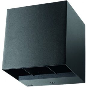 Applique murale " artes " led 220-240v 8w 340lm 3000k dim: 120x110x120 mm ip44 cl ii noir. disponible abidjan cote d'ivoire.