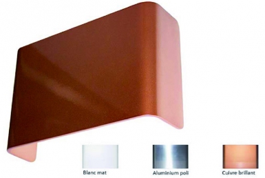 Applique murale décorative " bixby " led 13w 3000°k 700 lm - aluminium poli. disponible abidjan cote d'ivoire.