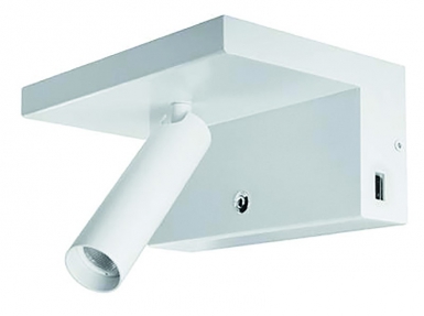 Applique murale décorative milo 2 - 5w 330 lm 3000°k aluminium blanc. disponible abidjan cote d'ivoire.