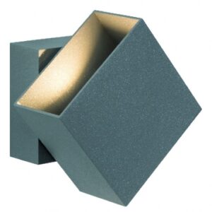 Applique murale led en saillie cybo carrée 2x3 w 355 lm 2700°k grise 100x100mm ip65. disponible abidjan cote d'ivoire.