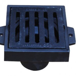 Avaloir corps et grille (125 kn) fonte 200 x 200 mm - dn 100 - sortie verticale. disponible abidjan cote d'ivoire.