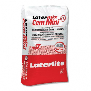 Béton superléger isolant polyvalent latermix cem mini résistance 5 mpa densité 600 kg/m3 - sac de 50 l. disponible abidjan cote d'ivoire.