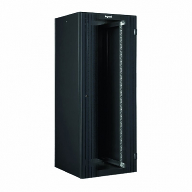 Baie 19" à porte avant simple livrée montée linkeo capacité 42u - 2026x600x600mm - ral7016. disponible abidjan cote d'ivoire.