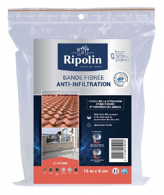 Bande fibrée anti-infiltration - s'utilise avec anti-infiltration toiture ou terrasse & balcon - 90 mm x 10 m. disponible abidjan cote d'ivoire.