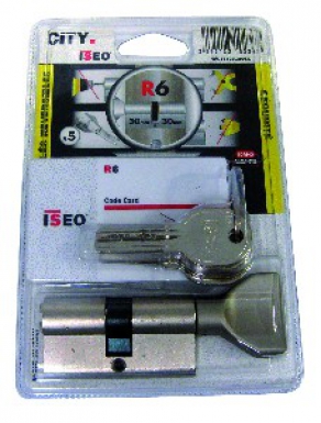 Blister cylindre à bouton ” isr6 ” nickelé 30x30 5 clés réversibles. disponible abidjan cote d'ivoire.