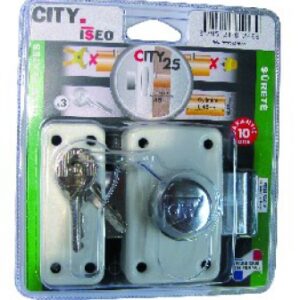 Blister verrou city 25 à bouton blanc cyl. disponible abidjan cote d'ivoire.