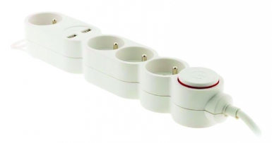 Bloc 4 prises 16a + 2 usb + interrupteur. disponible abidjan cote d'ivoire.